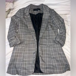 PLAID BLAZER